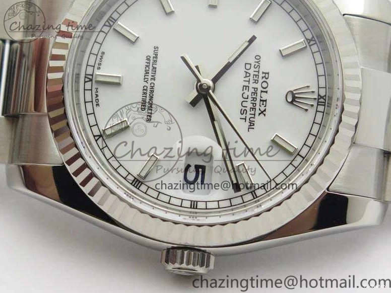 116234 Oyster 36mm Edition 1:1 On SA3135 Stick Markers Bracelet Dial DateJust 904L Best SS SS ARF White 1222